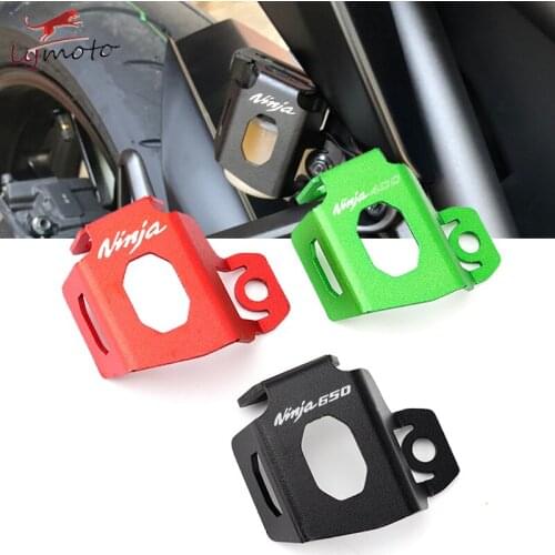 For Kawasaki Ninja 400 250 300 650 NINJA400 NINJA650 Motorcycle CNC Accessories Rear Brake Fluid Reservoir Guard Cover Protector