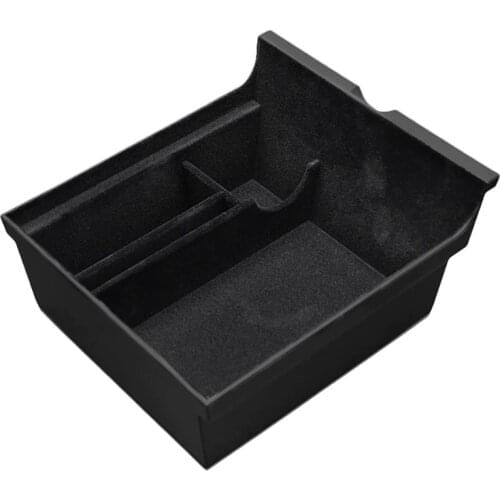 For Tesla Model 3/Y Interior Accessories Car Central Armrest Storage Box Center Console Flocking Organizer Containers