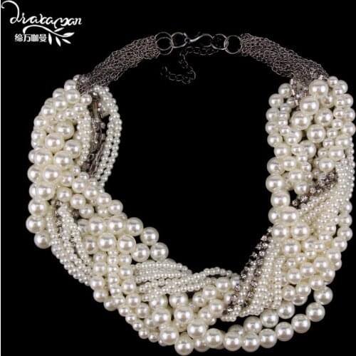 Женские ожерелья из жемчуга Dvacaman China At AliExpress