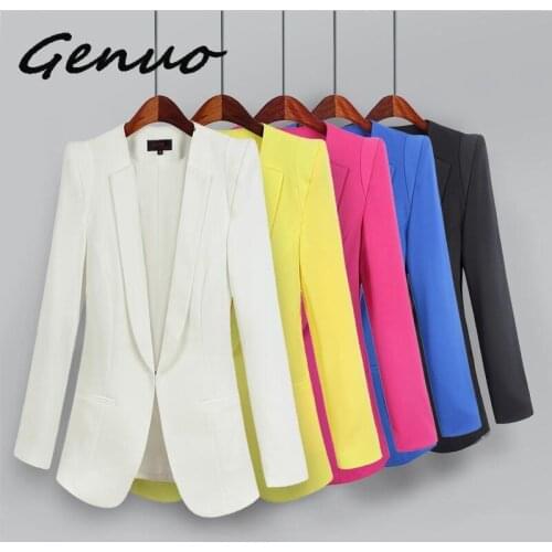 Genuo Women's Blazers With Short Sleeves