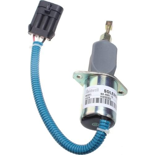 Holdwell Fuel Shutoff Solenoid SA-4981-12 for Dodge Cummins RAM 5.9L RAM2500 RAM3500 PickUp 12 Volt