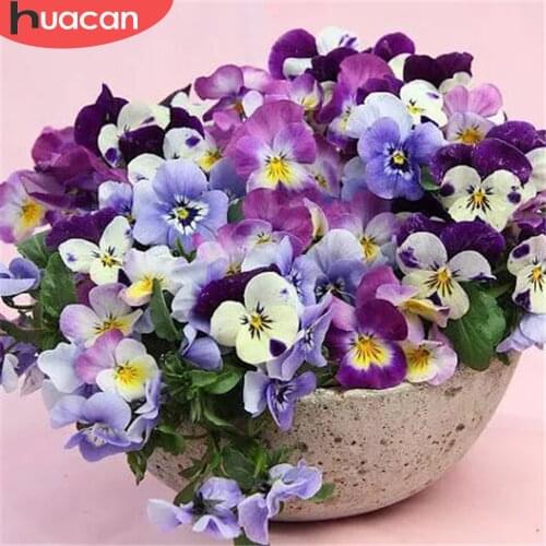 HUACAN Diamond Painting Flower Landscape Full Square Round Drill Diamond Embroidery Cross Stitch Needlework Art Decor For Home