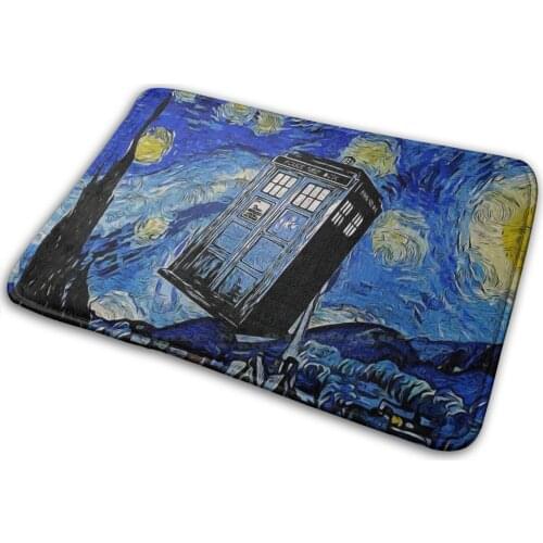 Van In Time Mat Rug Carpet Anti-Slip Bedroom Entrance Door Mat Who Tardis Dr Who Quien The Whovian 10th Mat Smith Space 11th