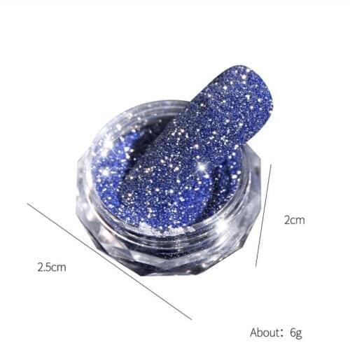 Crystal Broken Diamond Mesh Red Explosion Mixed Chrome Nail Art Glitter Powder Pigment Laser Glass Micro Drill Bright T1733