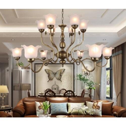 Multiple pendant lamp European style double decker Mediterranean style Villa retro garden Iron ZX19