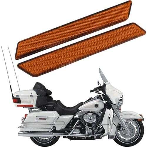 Motorcycle Latch Covers Reflectors Saddlebag Guard Reflector Stickers For Harley Touring Road King Street Glide Road Glide 14-17