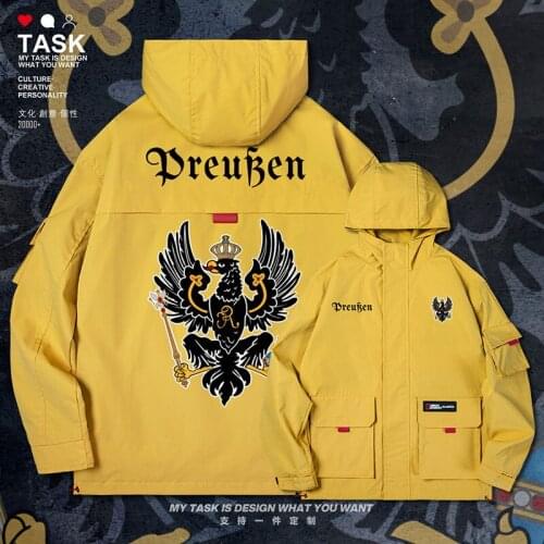 Prussia National Emblem of the Kingdom of Prussia men jacket hooded chaquetas hombre fashion jackets clothing clothes autumn