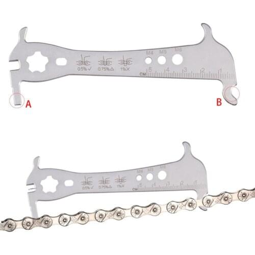 Cycling Chain Checker Kits Stretched Tool Bike Chain Wear Indicator Gauge Chain Measurement Ruler Bicycle Repair Tools