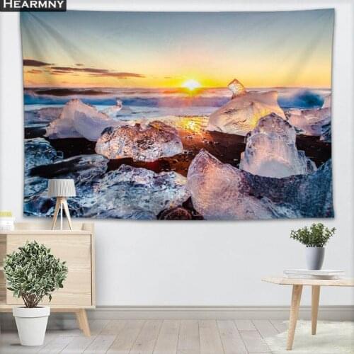 Custom Sunrise Tapestry Wall Hanging Colorful Printed Curtain Watercolor Eye Decorative Tapestry Bedspreads 140X200cm