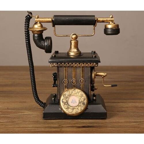 Telephone desktop gadgets living room light luxury high-end wine cabinet porch home decorations Photo Props