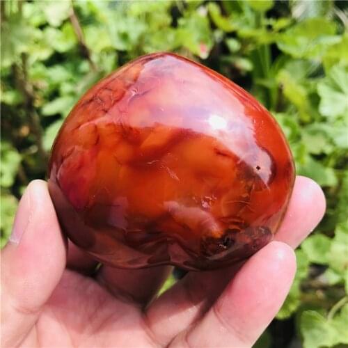 Natural agate specimen red agate heart ,red carnelian ,natural crystal heart stone