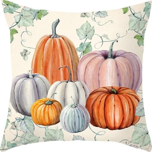 Thanksgiving Pumpkin Decor For Home Cushion Cover Decor Cotton Sofa Cushion Case Bed Pillow Cover Car Cushion Cover Pillow Case