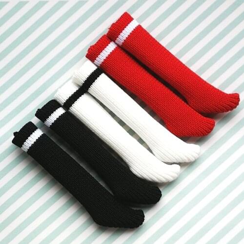 New 1Pairs Blyth Stripe Knee High Sock Doll Clothes Pile of Socks For blyth Barbies Azone OB24 Pullip Doll Accessories