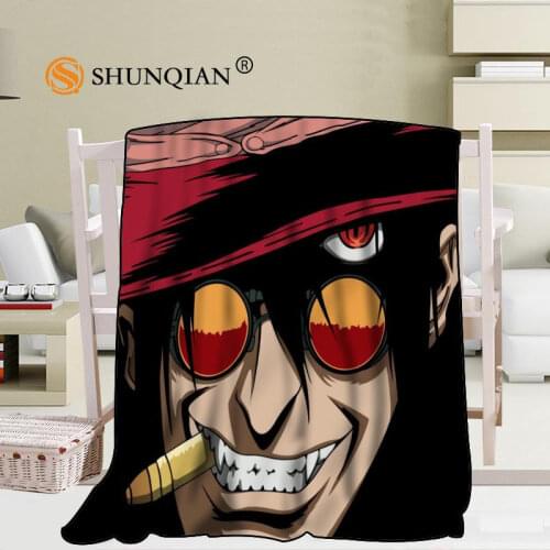 Custom Hellsing Blanket Blending Fabric 56x80inch 50X60inch 40X50inch Sofa Bed Throw Blanket Kid Adult Warm Blanket