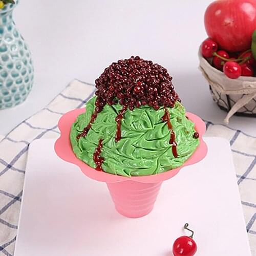 Ice-Cream Cups Disposable Cup Plastic Bowl Holder Food Grade Flower Shape Fruit Ice Holder Takeout Yogurt Packing Tool 50/100pcs