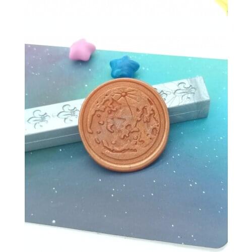 Earth wax seal stamp,Envelope seal DIY sealing wax stamp vintage custom design box set wood metal handle deco