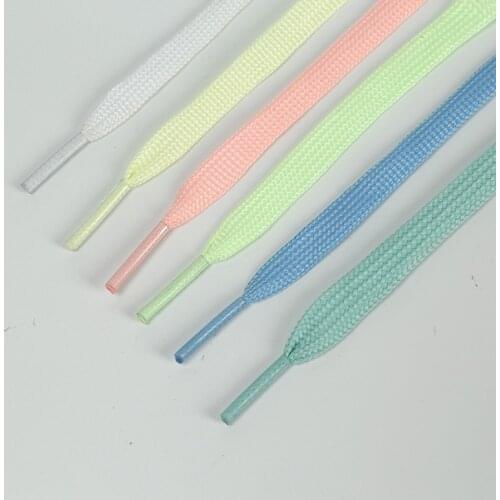 1Pair 8mm Flat Candy Color Kids Shoelaces Basketball Sneakers Sail Shoe Laces Shoe Accessories Lazy Shoe Lace Shoe Laces120/140