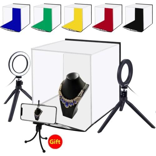 Portable Softbox 30*30cm Light Box Studio Tent LED Lamp Color Photography background Light Backdrops Kit Tabletop Shooting HOT
