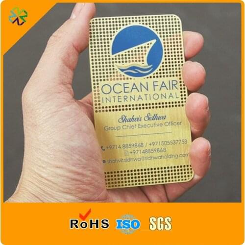 Gold Plating Brass Custom Design Metal Business Card