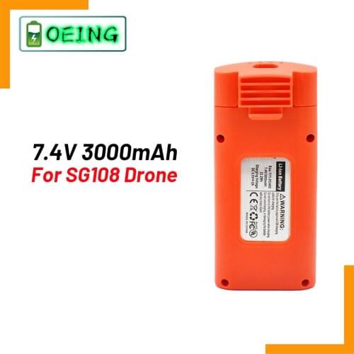 Superior quality Sg108 GPS 4K brushless RC UAV spare parts 7.4v 3000mAh remote control battery sg108 sg-108 UAV black