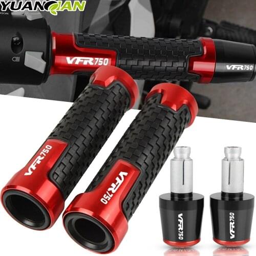 7/8'' 22mm Red Motorcycle For Honda VFR750 F/R VFR 750 FH FV VFR750R JRLRC30 1988-1997 handlebar grips ends handle bar grip end