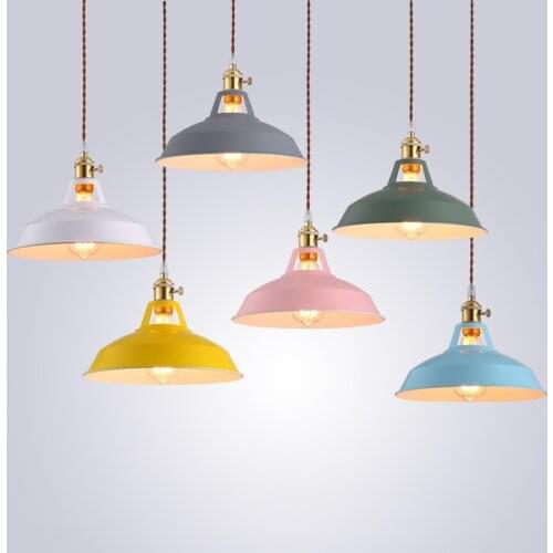 Modern LED Pendant Lights Multicolour Dining-room Restaurant Lamp Switch Pendant Lamps Twisted Wire Home Decration Lighting E27