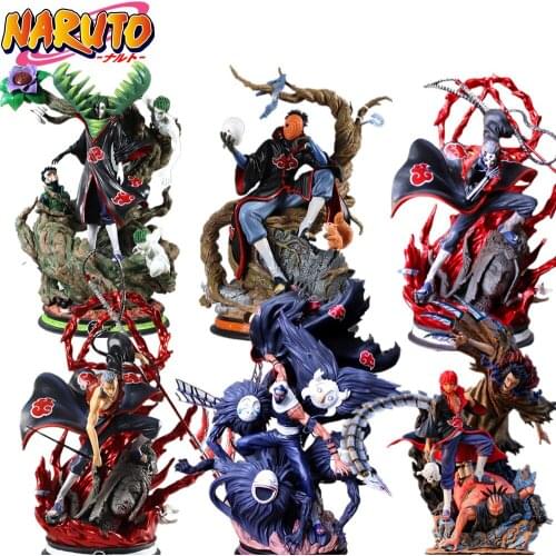 Naruto Obito Kakuzu Sasori Zetsu Hidan Statue PVC Action Figures Naruto Shippuden Anime Figurine Diorama Toys Gift