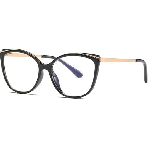 Cross-border TR90 glasses frame European and American glasses fashion trend anti-blue flat mirror blue light blocking glasses