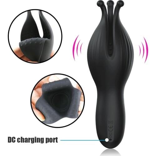 10 Modes Penis Delay Trainer Male Masturbator Vibrator Automatic Oral Climax Sex Glans Stimulate Massager Sex Toys for Men Gay