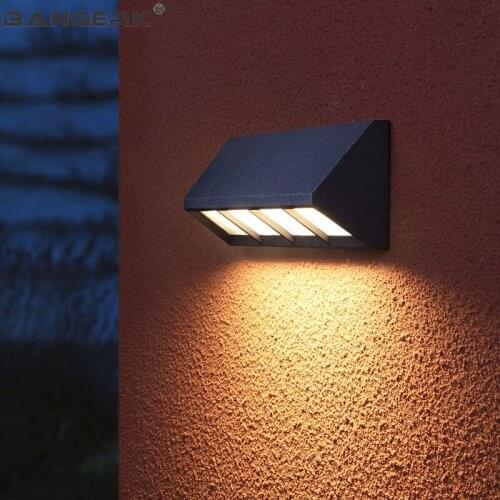 Nordic Outdoor Wall Lamp 18W LED Porch Lights Fixtures Waterproof Rust Modern Wall Sconce Lamps Garden Aluminium Lighting