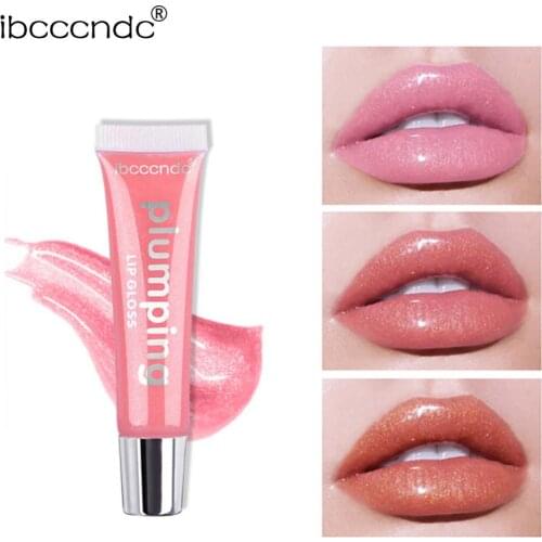 Moisturizing Lip Plumper Gloss Plumping Lip Gloss Makeup Glitter Nutritious Liquid Lipstick Cherry Mineral Oil Clear Lipgloss