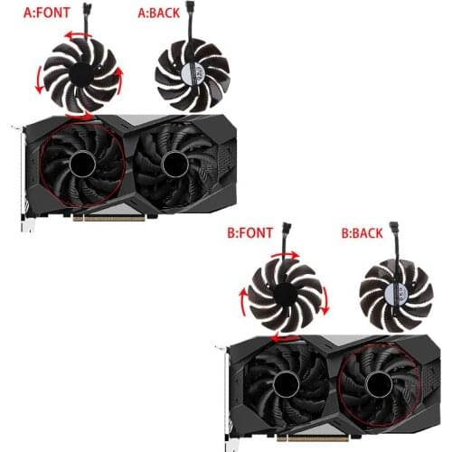 PLD09210S12HH 87MM Cooler Cooling Fan Clockwise/Counterclockwise for GTX 1050 1050TI 1060 1070 1070TI G1 for Radeon RX 570 580