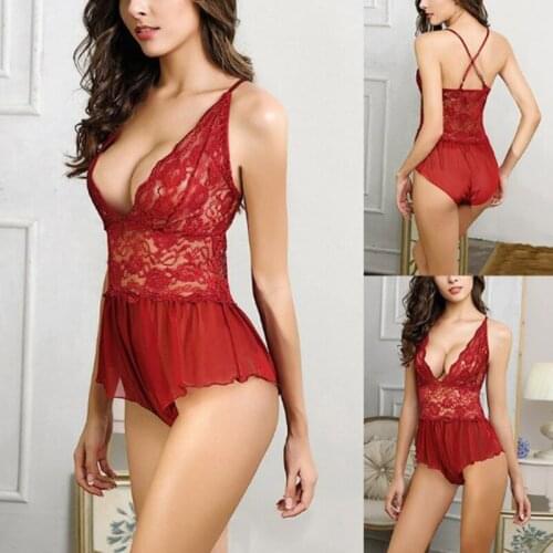 Women Sexy Underwear Lingerie Babydoll Sleepwear Bodysuit Nightwear Playsuit