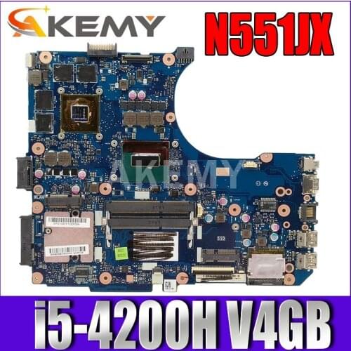 100% new for asus N551J N551JW N551JX G551JM N551JM motherboard mainboard rev.2.0 i5-4200H GTX850M-4GB tested ok