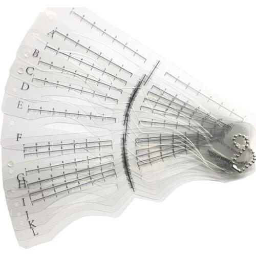 12 Styles Microblading Permanent Makeup Microblading Supplies Eyebrow Shaping Stencils Mold Template Reusable Drawing Guide
