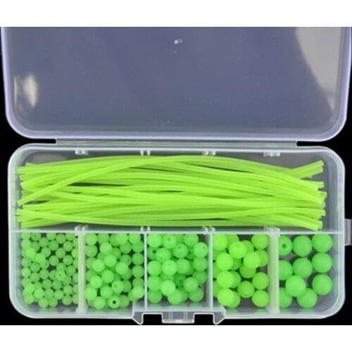 171/Box Round 4-8mm Luminous Glow Rig Beads Portable Round Sea Fishing Lures Floating FishingTackles Beads