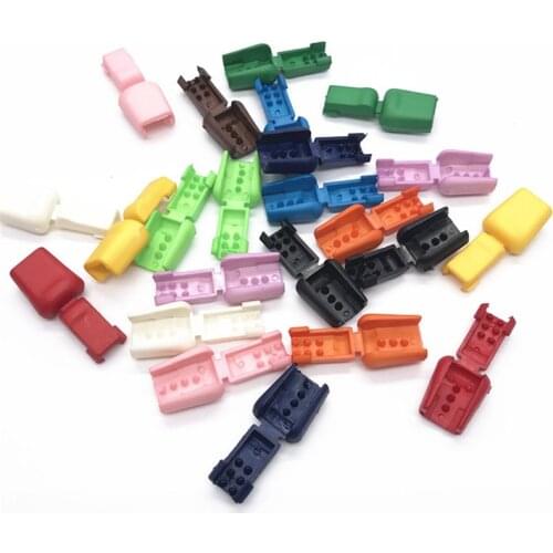 20Pcs Cord Lock Ends Rope Buckle Zipper Pull Stopper Zip Clips for Backpack Sportswear Shoelace Lanyard DIY Paracord Accessories