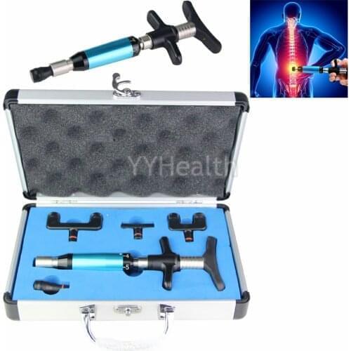 2021 Hot American Style Chiropractic Adjusting Tool Massage Gun Manual Instrument Spine Correct Gun Correction 4 Head Massager