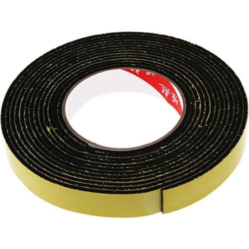 5m Black Single Sided Self Adhesive Foam Tape Closed Cell 20mm Wide x m Thick