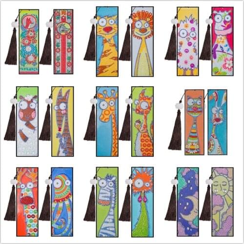 5d DIY diamond painting bookmark special rhinestone cartoon pattern combination crafts