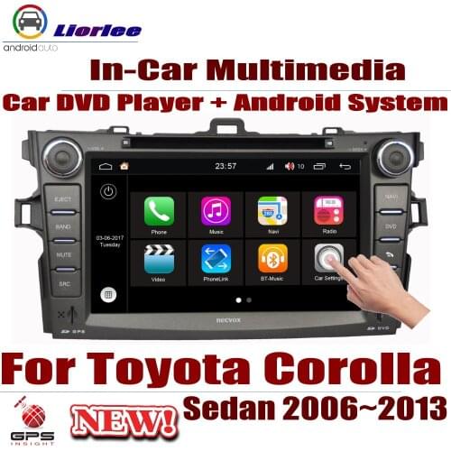 Car Android System RockChip PX5 1080P IPS LCD Screen For Toyota Corolla (E140) Sedan 2006-2013 DVD Player GPS Navigation