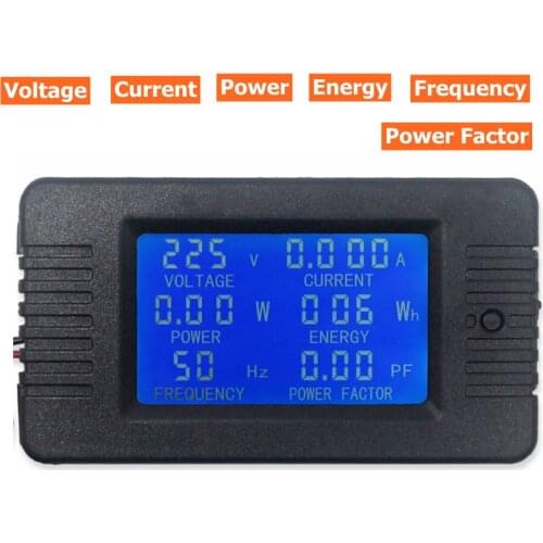 100A AC 80-260V Digital Voltmeter Ammeter Power Energy Voltage Current Meter 6 in 1 Volt Amp Charger Tester Detector Monitor