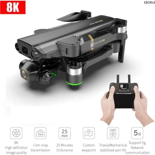 EBORUI KAI One 5G 3-axis Gimbal Wifi GPS RC Drone 8K HD Camera Brushless Drone Follow Me Waypoint Flight RC Quadcopter Dron