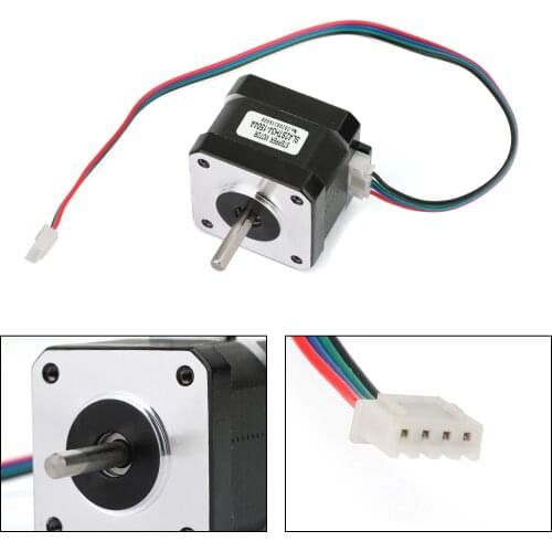 Areyourshop 34mm Metal Nema 17 Stepper Motor 7oz 1.5A 12/24V 42 34 1.8° for 3D Printer CNC
