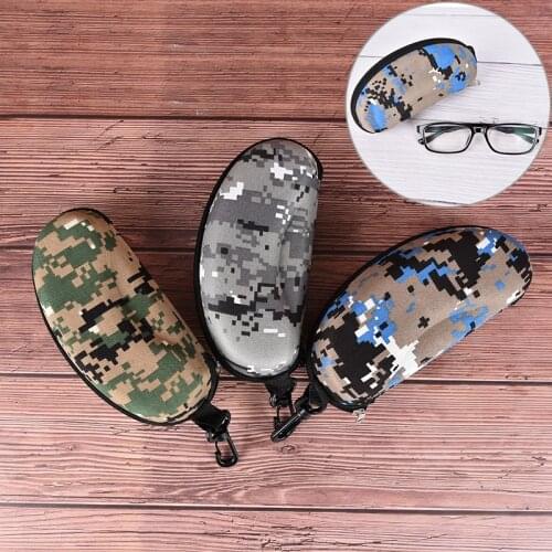 Zipper Glasses Box Sunglasses Case Camouflage Storage Protector Unisex Container