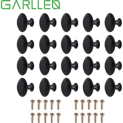 GARLLEN 10/20PCS High Quality Brushed Silk Satin Cabinet Door Handle for Chrome Closet Drawer Kitchen Cabinets&Bathroom Door