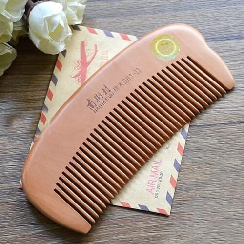 Party Favors Natural Peach Wood Comb Close Teeth Head Massage Hair Care Wooden Tools Hairbrush Beauty Accessories Hairdressing