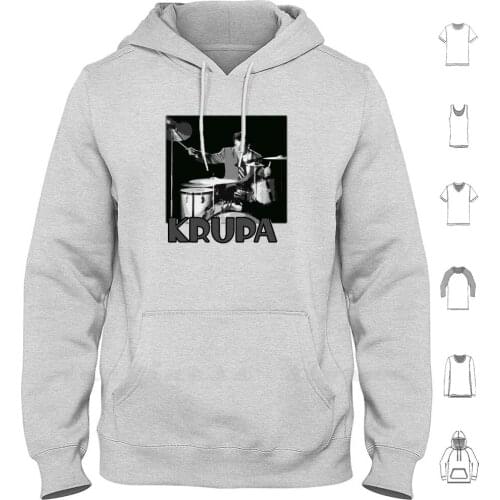 Gene Krupa Hoodies Long Sleeve Gene Krupa Krupa Drums Drummer Vintage Swing Big Band Slingerland Vintage Drums Music