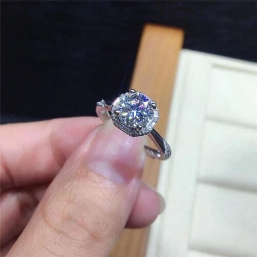 Pass The Diamond Pen Test for High Quality Moissanite Diamond Ring 18k Gold Diamond Ring with Women Engagement Diamond Ring VVS1
