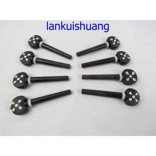 Beautiful ebony 4/4 violin pegs,8pcs ebony inlay violin pegs,violin part